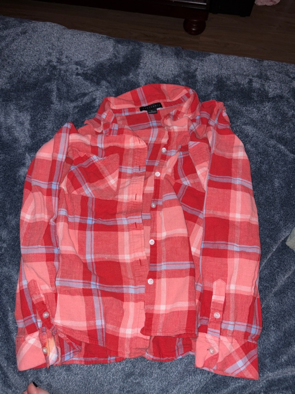 Sanctuary Red Plaid Button Down Shirt for Kids